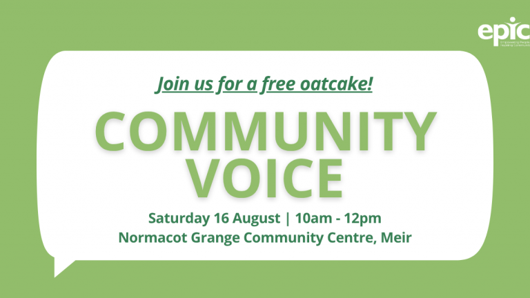 Community Voice Event in Meir – 16 August
