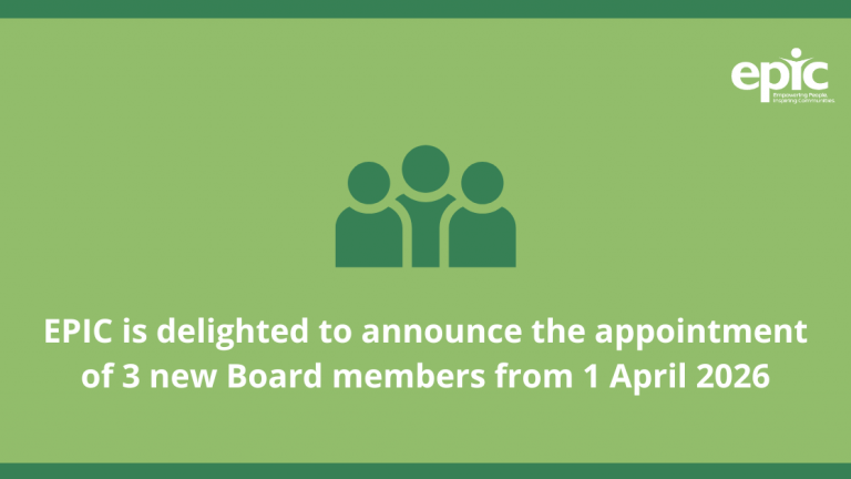 EPIC is delighted to announce the appointment of 3 new Board members